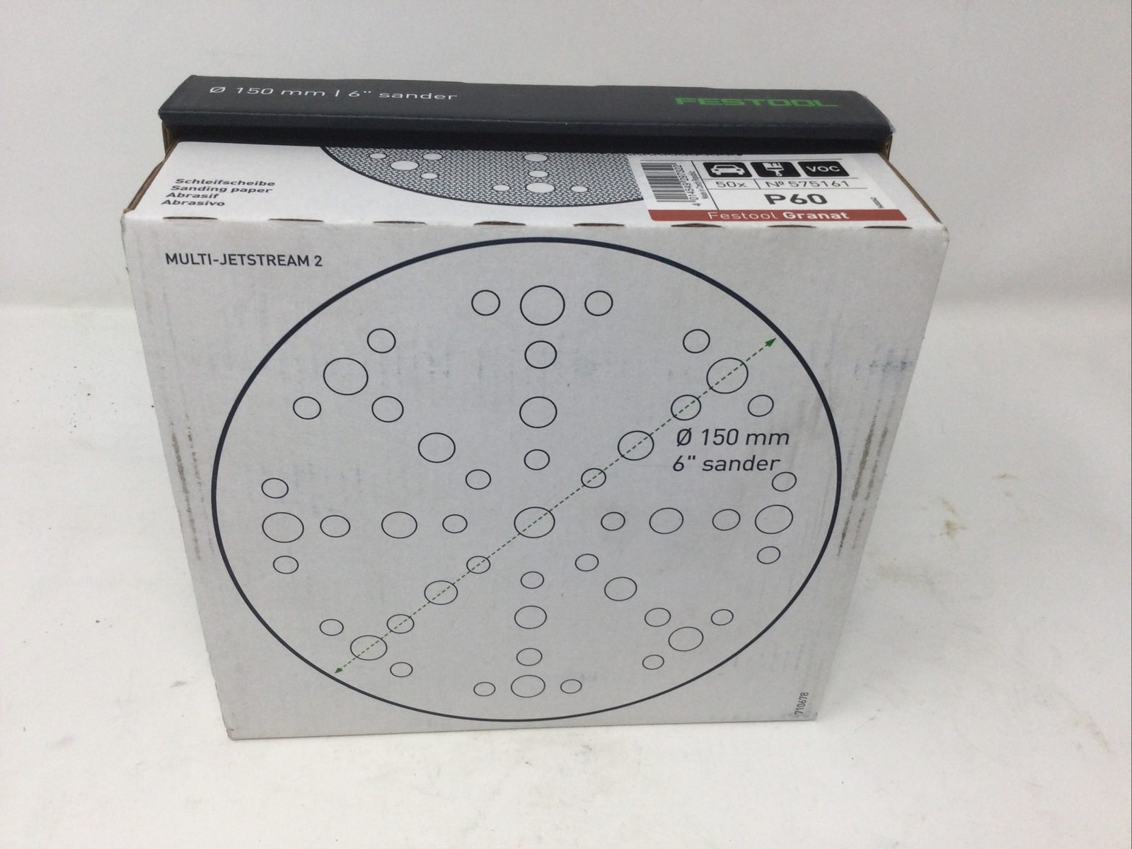 Festool 575161 Granat P60 Grit 6-Inch Diameter Abrasive Sanding Discs, 50-Pack