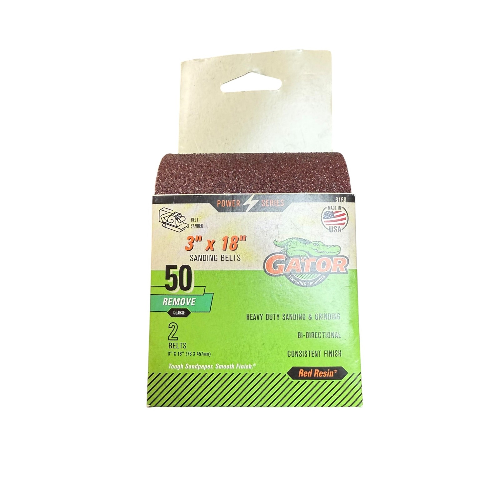 Ali Industries Gator 3169 Sanding Belt 3 in W 18 in L 50 Grit Coarse