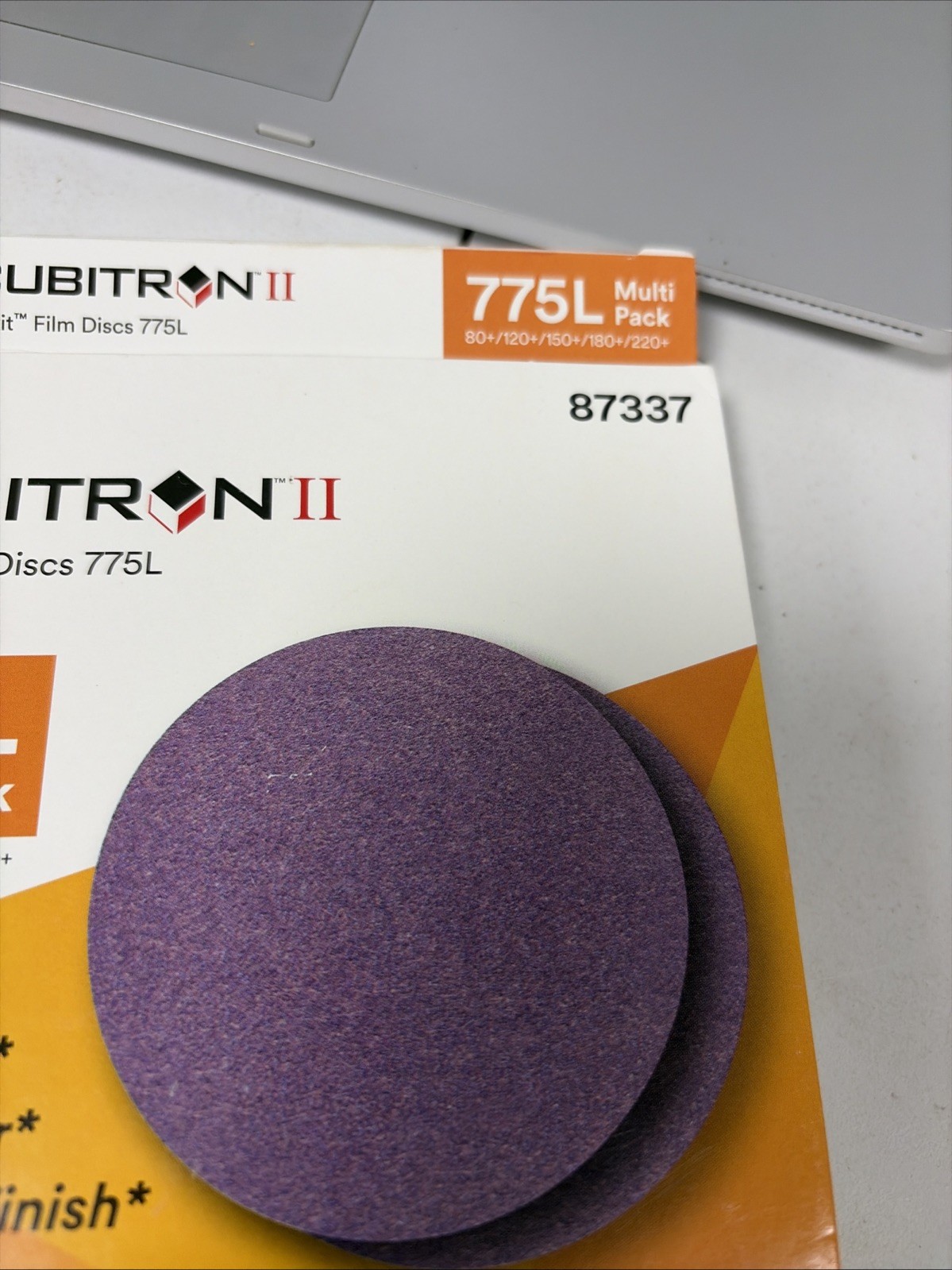 3M Cubitron II Stikit Film Disc 775L, 87337, 5 in x NH, 80+ to 220+