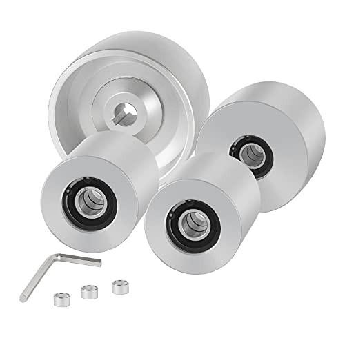 2×72 Belt Grinder Wheel Set for Knife Making – 4″ Drive, 5/8″ Bore, 3″ Track, 2″