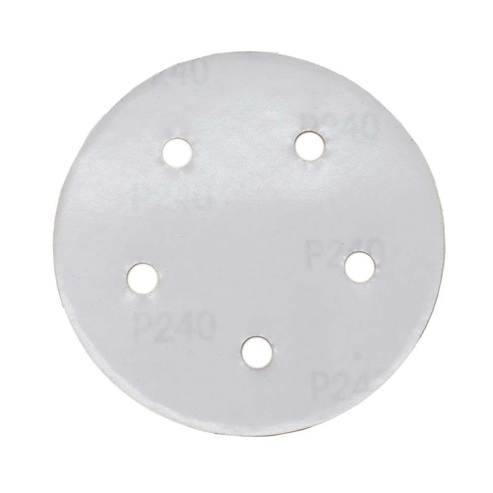 240 Grit 5″ Dia 5-Hole PSA Sanding Paper 25PK (Ceramic Aluminum Oxide) SD559P