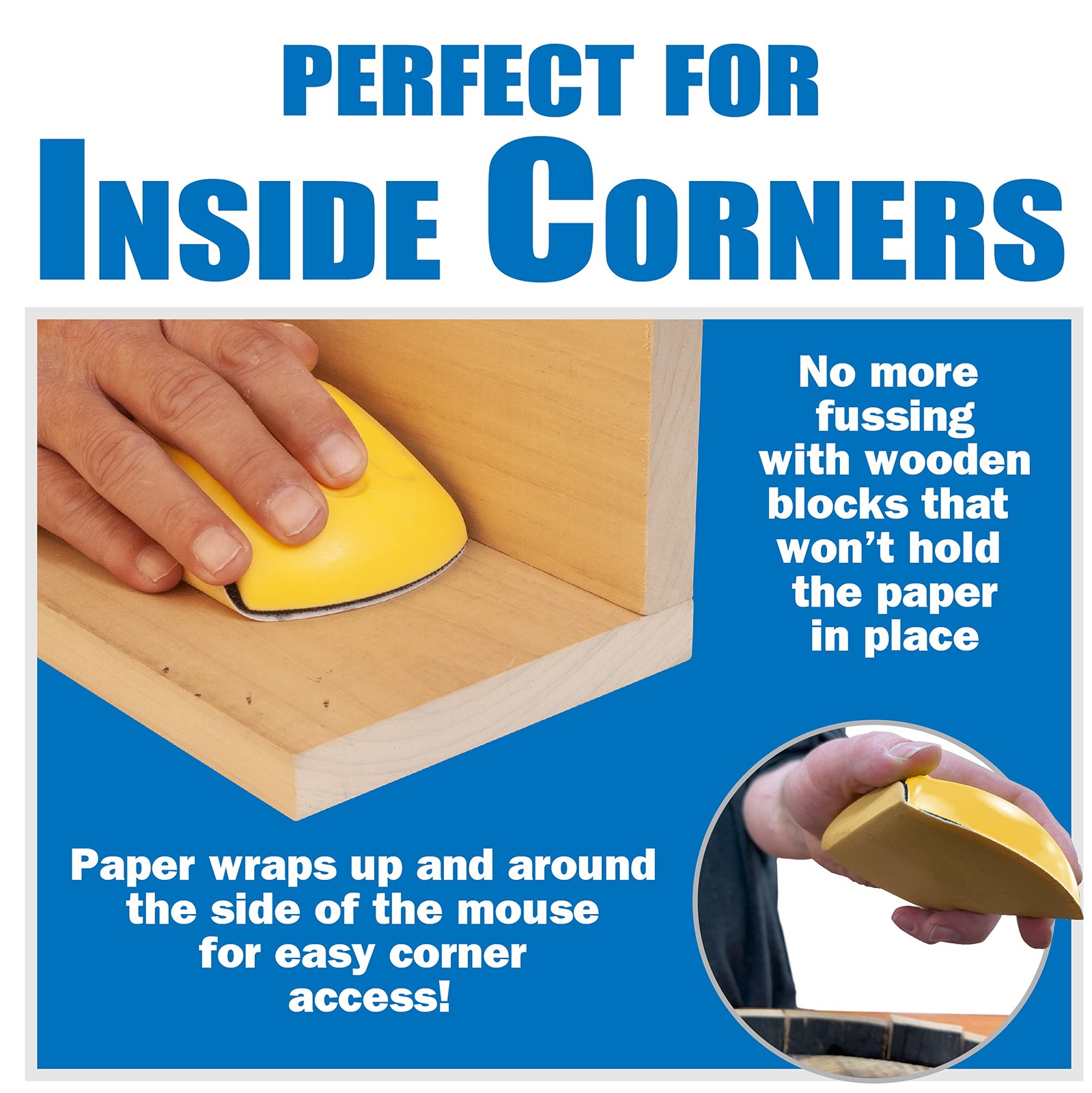 5″ Sanding Mouse Block for Furniture Restoration, Home, Automotive, Hook and …