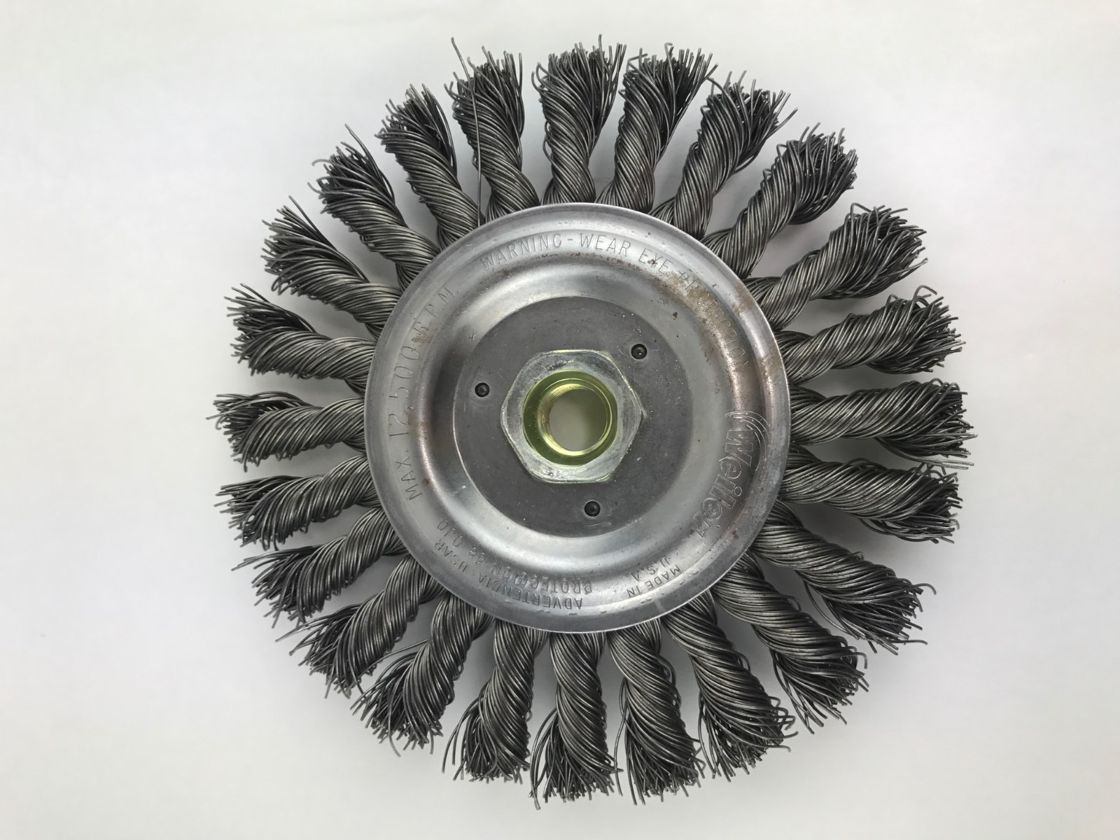 Weiler Twist Wire Wheel Wire Brush, Threaded Arbor, 8776