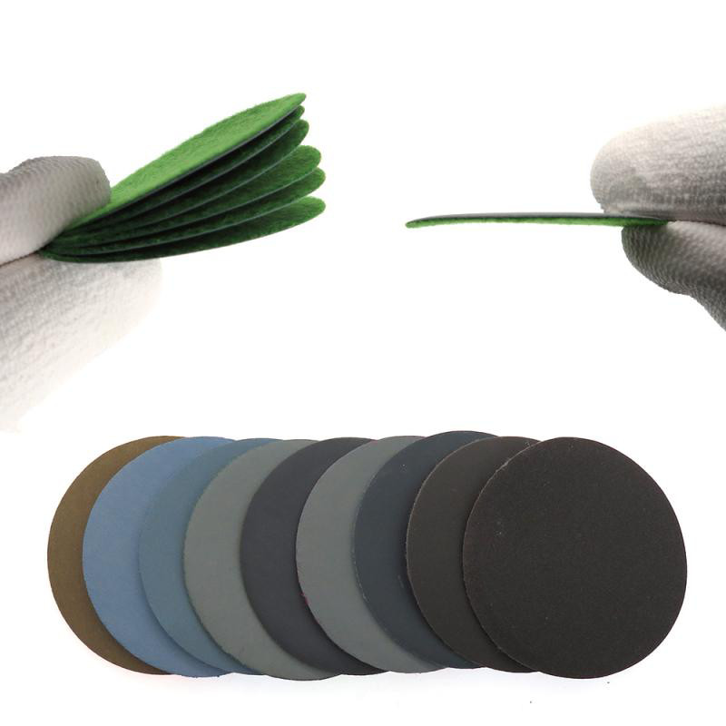 50mm -2″ Inch Flocking Wet Water Sanding Discs Hook and Loop Sandpaper Pads