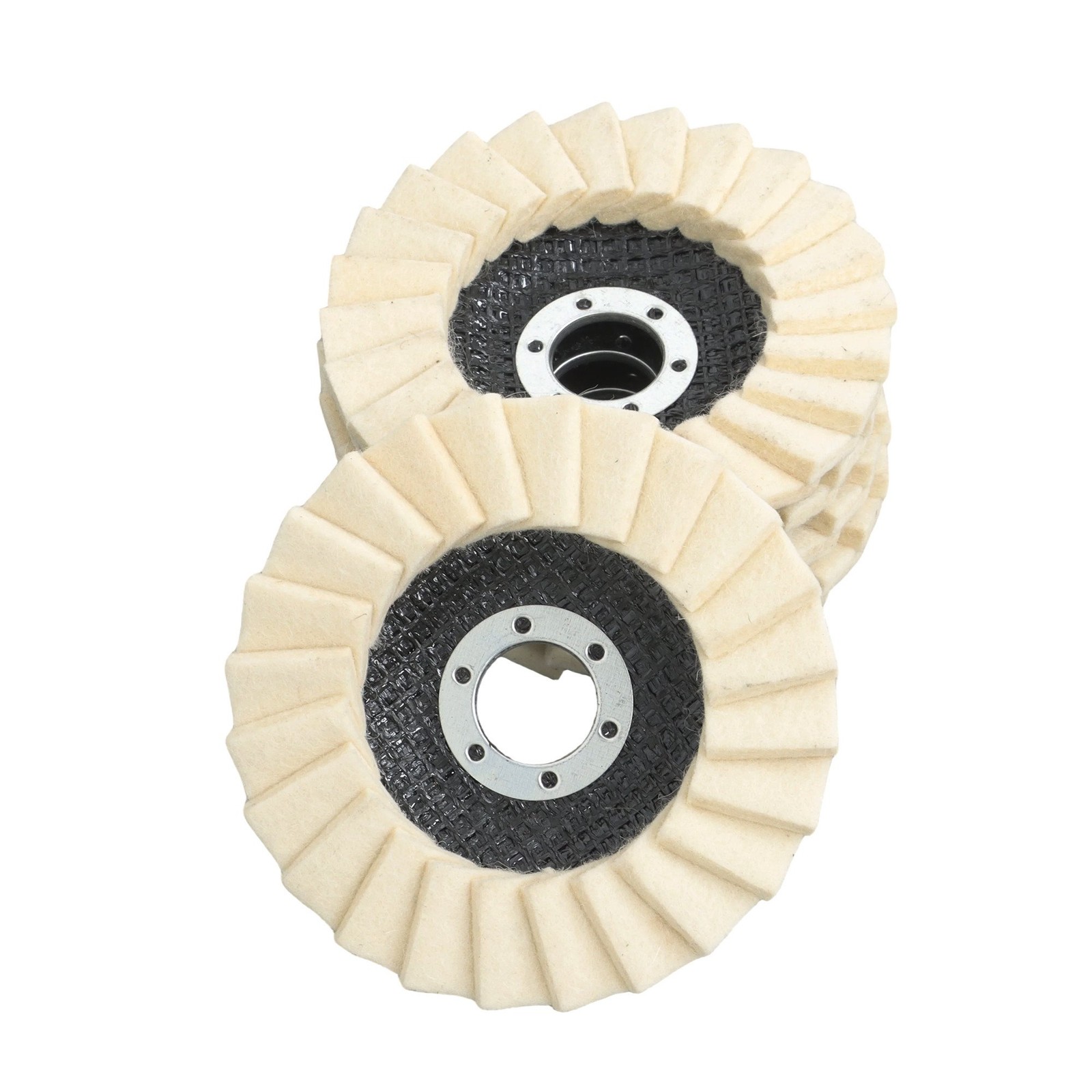 8 Pcs Wool Polishing Wheel Discs 4.5″ x 7/8″ Buffing Wheel & Buffing Compound