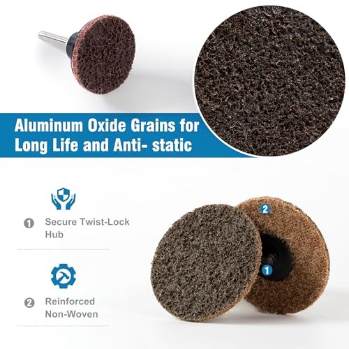 45Pcs Sanding Disc 45PCS Coarse/Medium/Fine Grit+1/4″ Drill Backing Pad 3 Inch