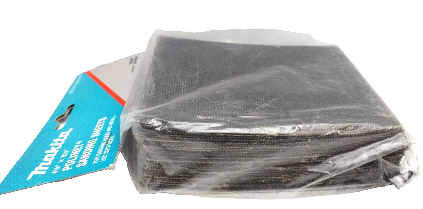 NEW Makita Polinet Sanding Sheets 4-1/2″ x 5-1/2″, 100 Grit, 50 Pieces AC