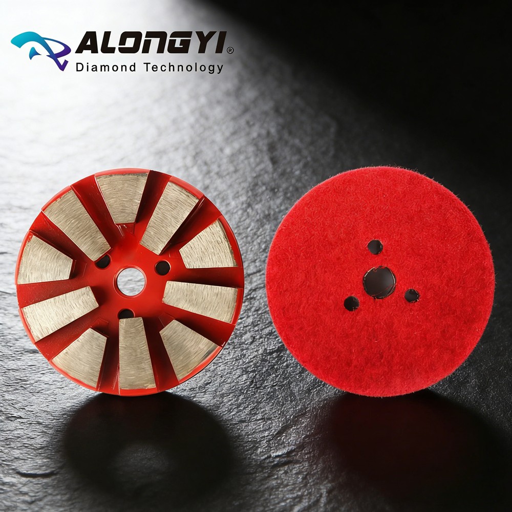5pcs 3″ Diamond Polishing Pads Metal Bond Concrete Abrasive Wheels Wet Dry Use