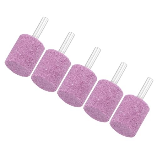 -Pack Abrasive Mounted Stone Grinding Bits, 1/4 in(6mm) Shank Aluminum 25mm 5