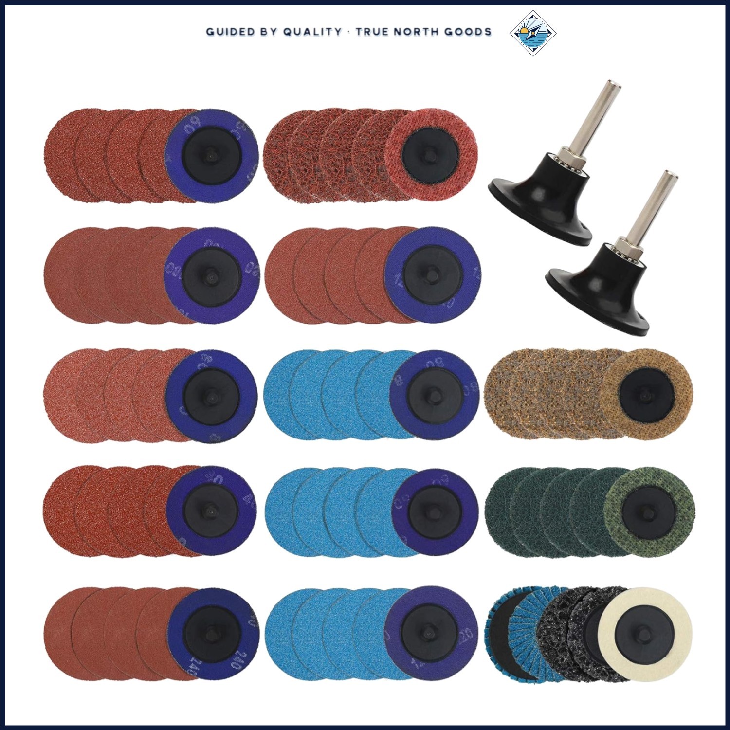 Durable Sanding Discs with 1/4 Inch Holder, Ideal for Rust and Paint Removal