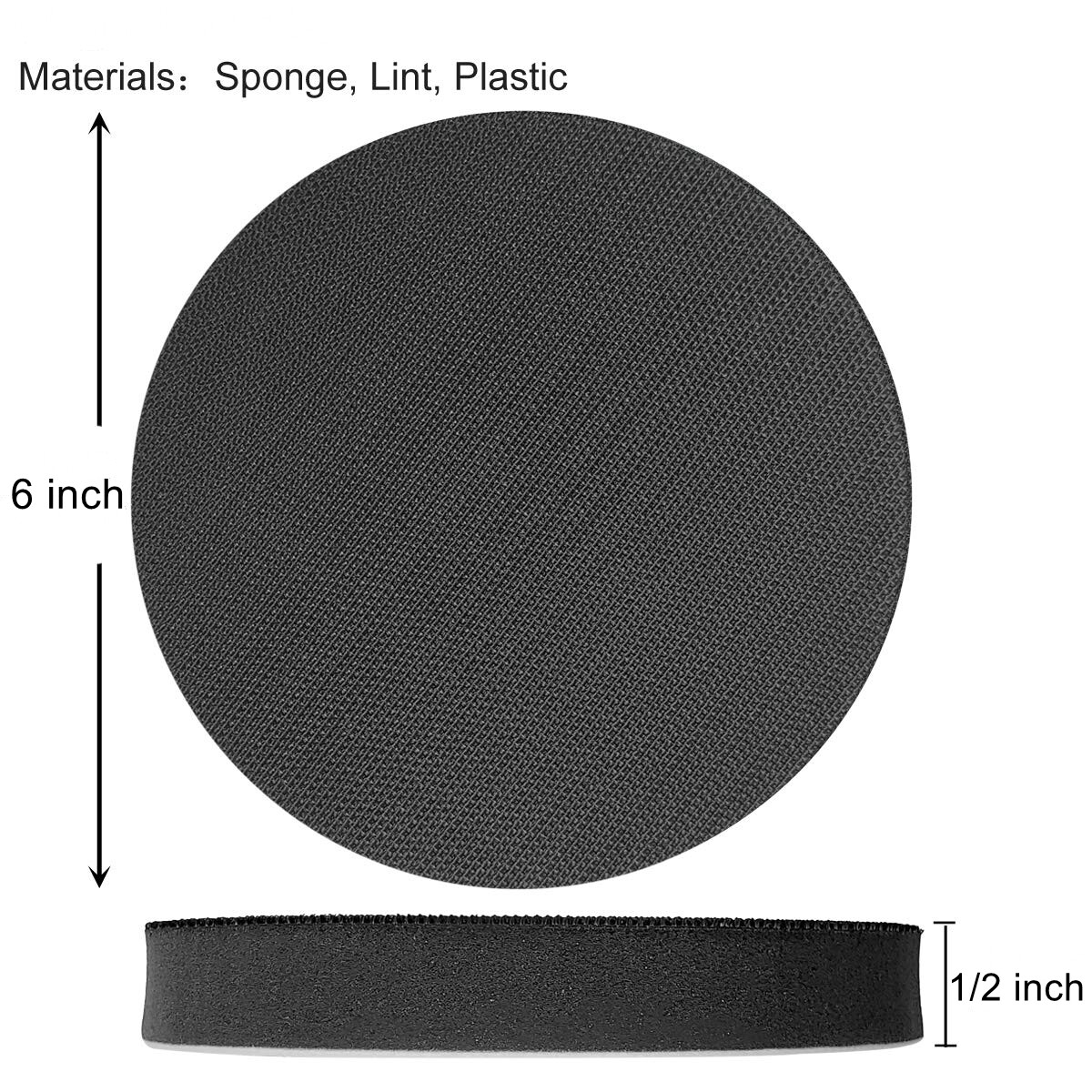 1 Pack 6 In Interface Pad Hook Loop Soft Foams Buffering Pad Buffer Backing Pad