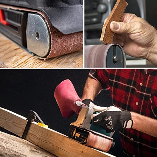 15 Pack Sanding Belts 3 x 21 Inch,Belt Sander Belts Mix Grits(80-400)-15Pack