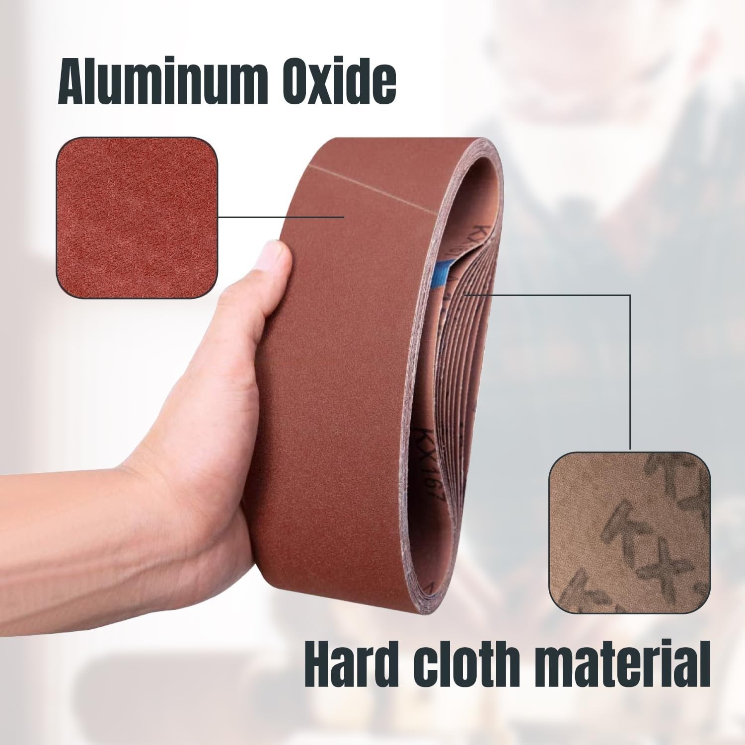 10 Pack of 3×18 Inch Sanding Belts, 120 Grit for Durable Wood & Paint Finishing