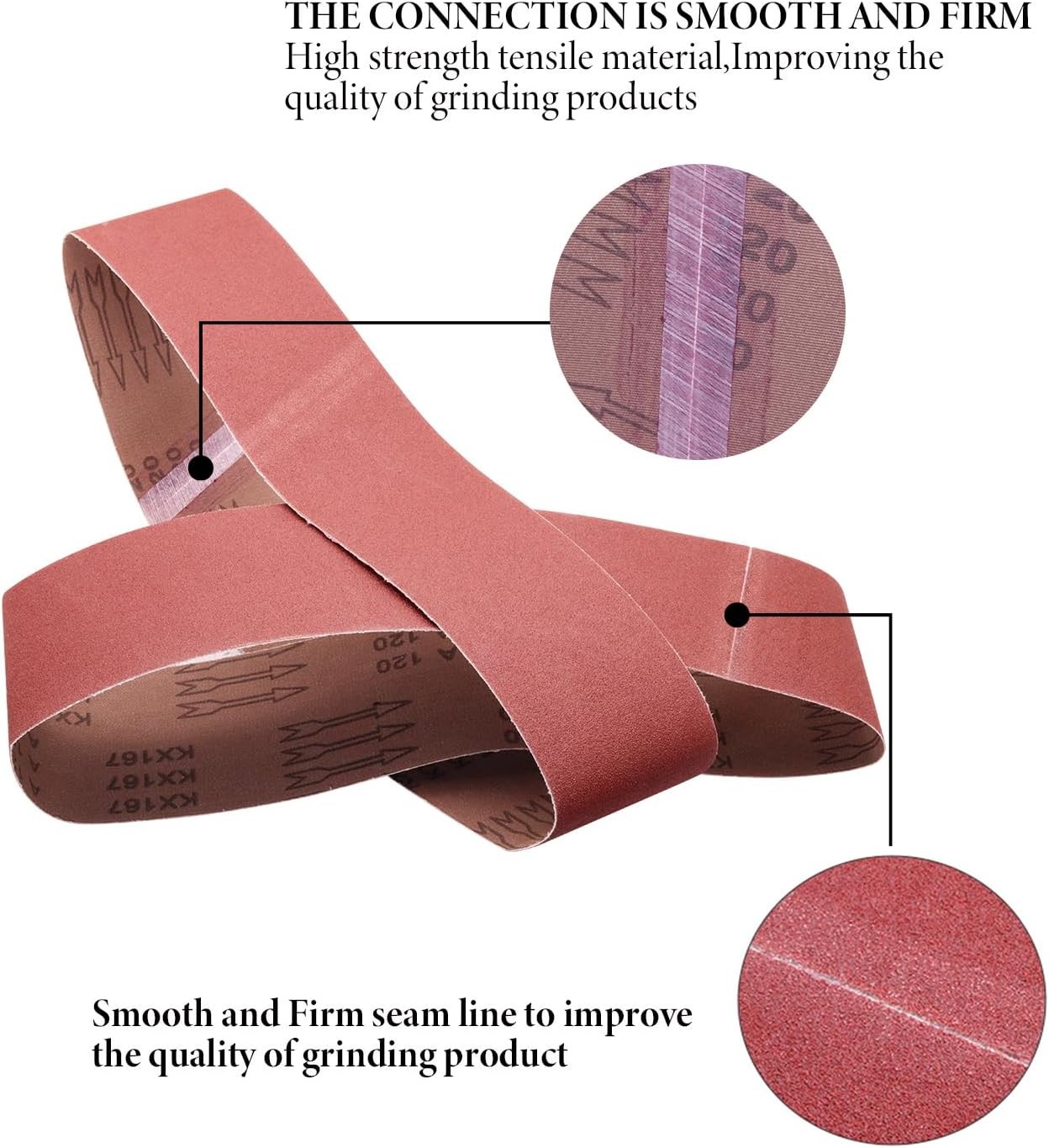 Sanding Belts Power File Belt Sander 75 x 457mm Grit Coarse Fine Aluminium Oxide