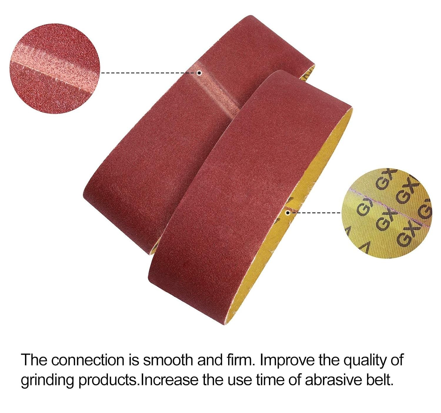 Versatile Set of 20 Sanding Belts 3×21 in Aluminum Oxide for All Applications
