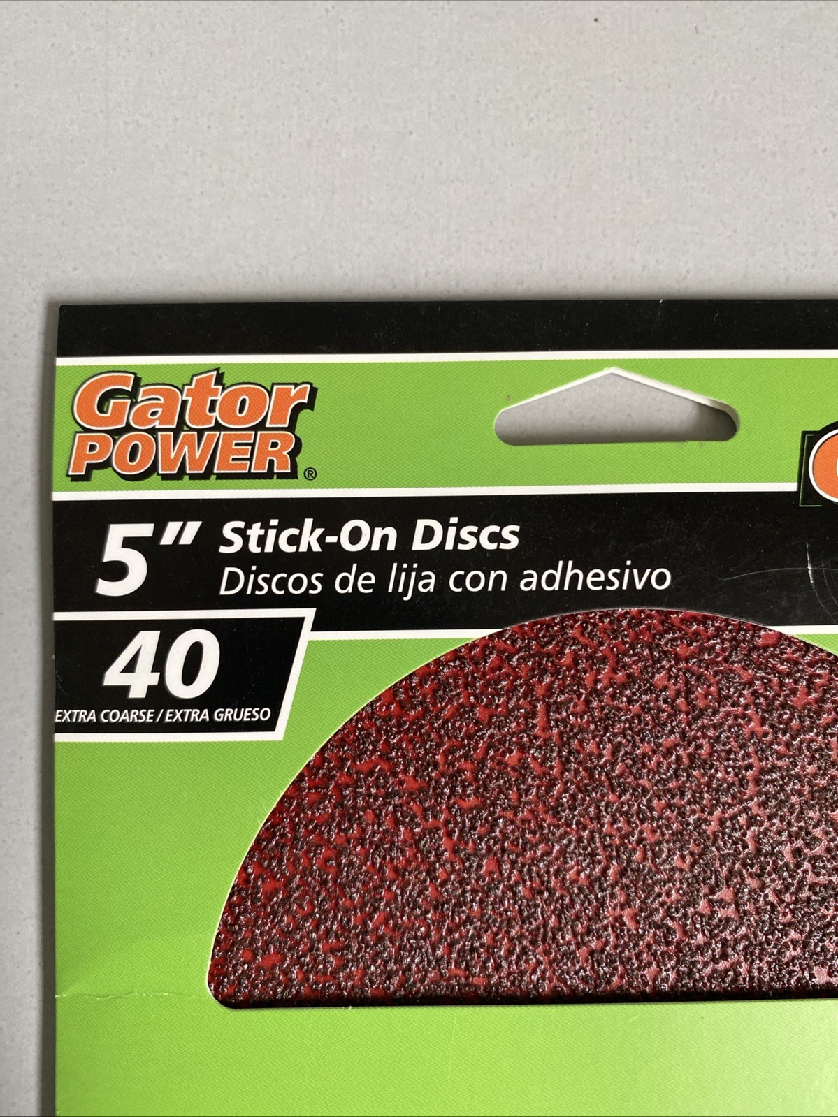 Sanding Stick On Discs 5″ Gator Power 40 Extra Coarse