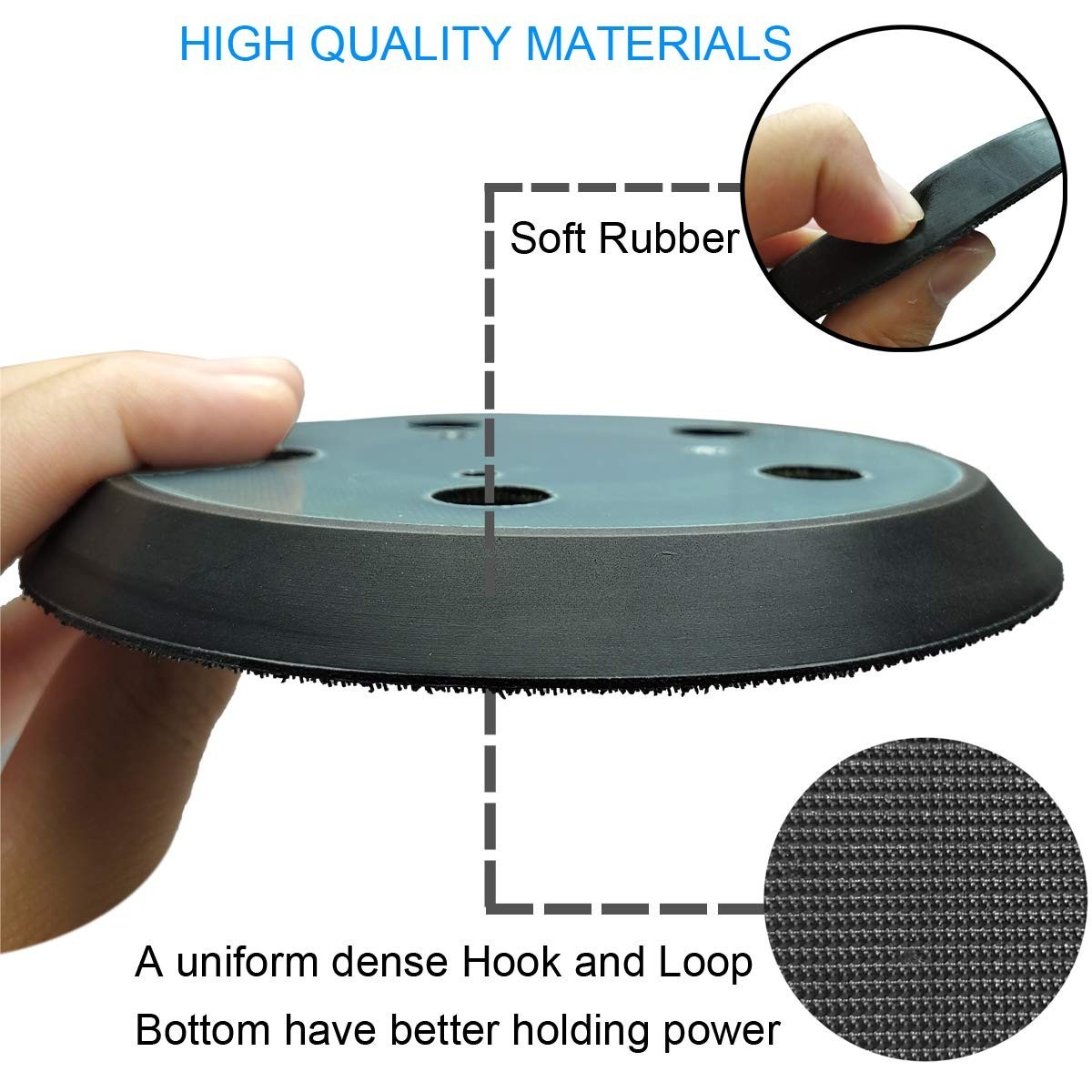 Orbital Sander Pad for Porter Cable, 5 Inch 5 Hole Replacement Orbital Parts for