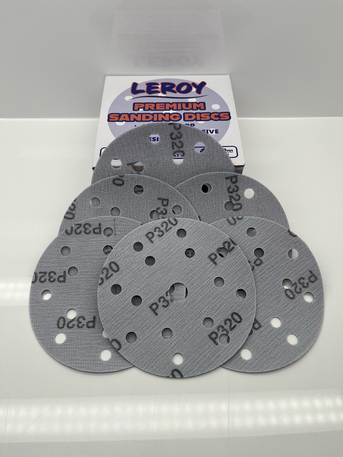 Premium Ceramic 320 Grit 6″ Sanding Disc Sandpaper LIKE 3M 31483 36180 (Qty50)