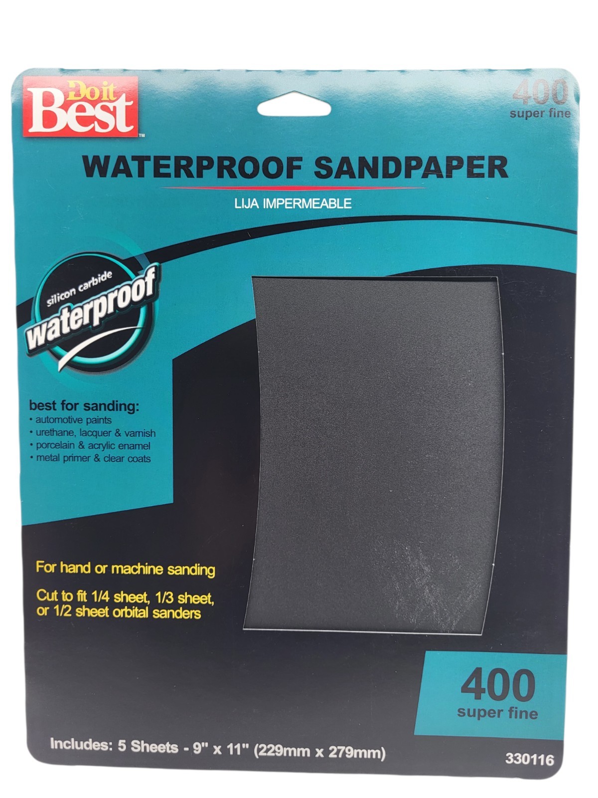 Sandpaper Do it Best Waterproof 9 In. x 11 In. 400 Grit Super Fine (5-Pack) SIM