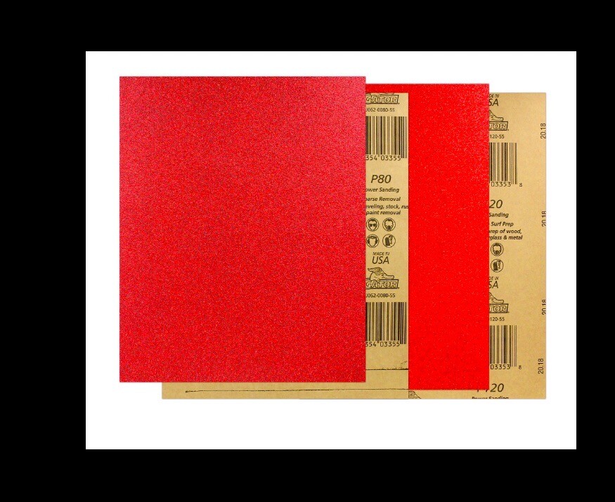 Gator Sandpaper 24 Sheets Pack (80 & 120 Grit) For Manual/power Sanding 9” x 11”