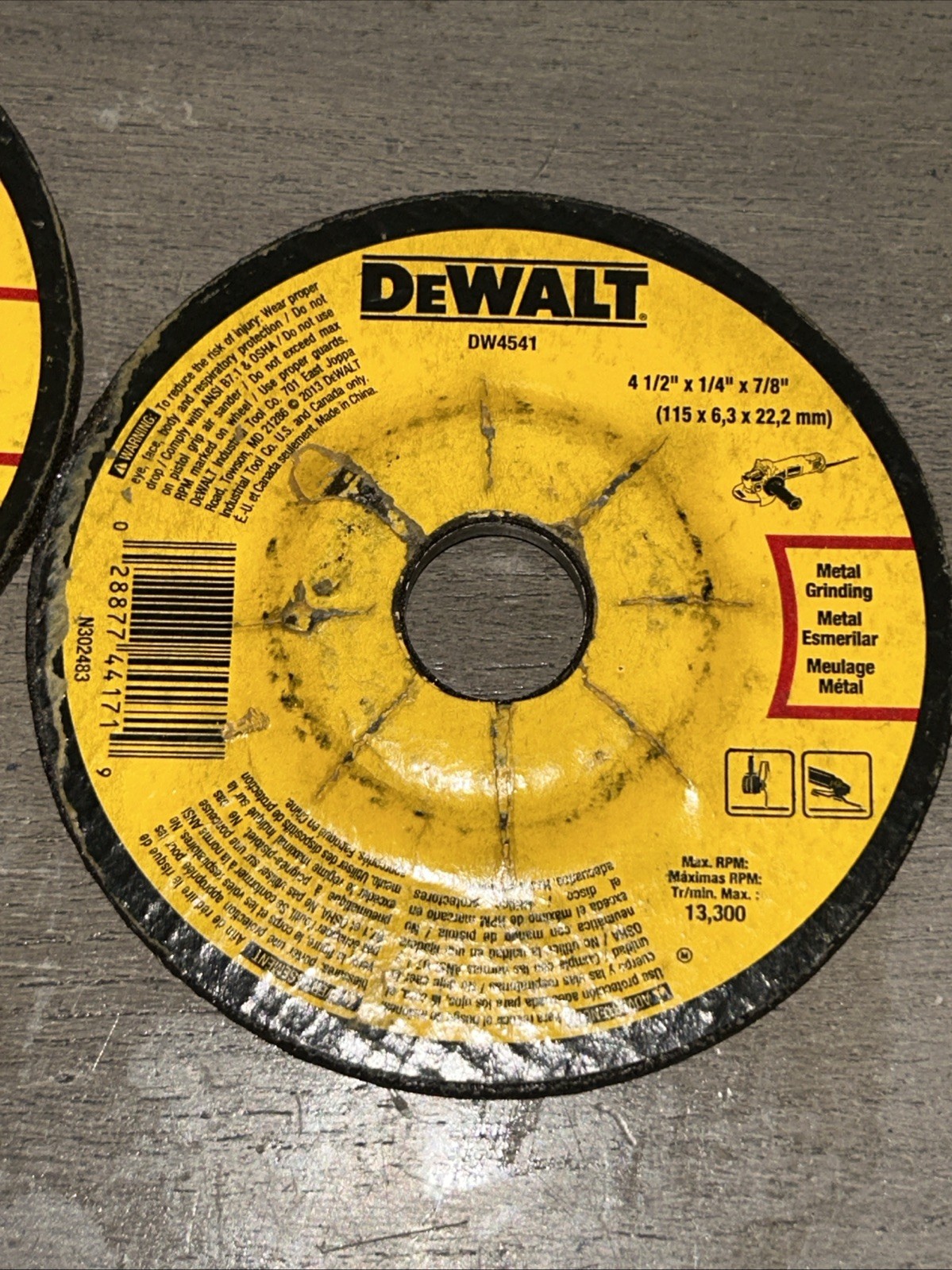DeWALT DW4541 Abrasive Grinding Wheels 2 Piece 4-1/2 In. x 1/4 In. x 7/8 In