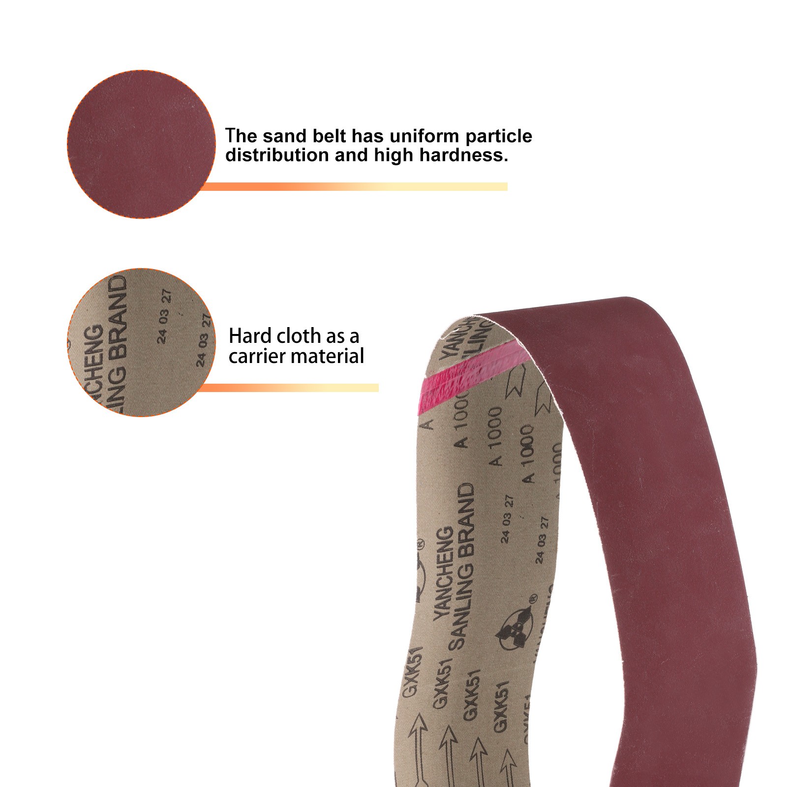 5pcs 4 x 36″ Sanding Belts 320/400/600/800/1000 Grit Aluminium Oxide