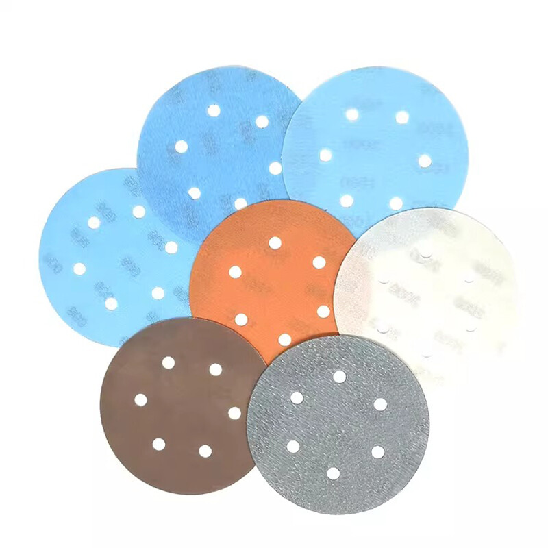 6″ 150mm 5 Hole Wet&Dry Sanding Disc 600-5000Grit Sandpaper Film Hook&Loop Pads