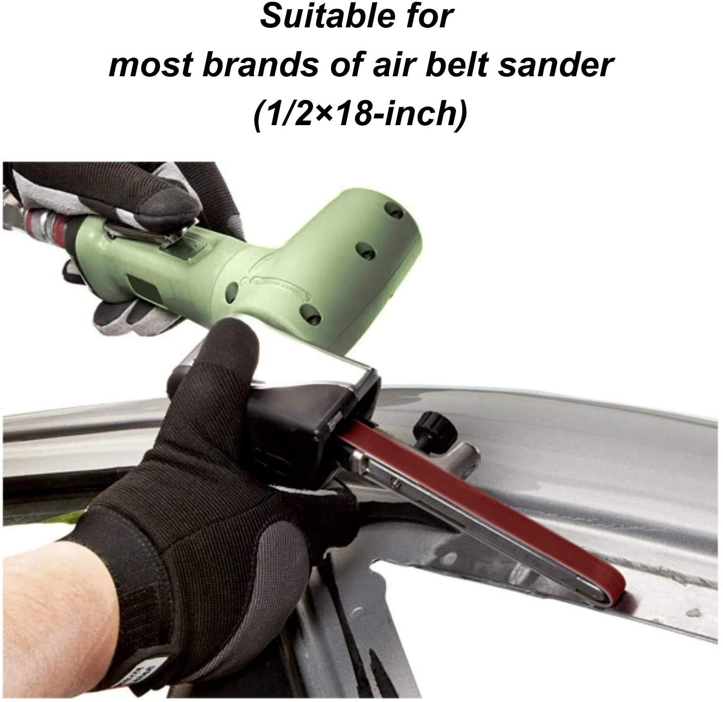 48pcs 1/2×18 Sanding Belts 40-240 Grit Aluminum Oxide Mini Air Belt Sander