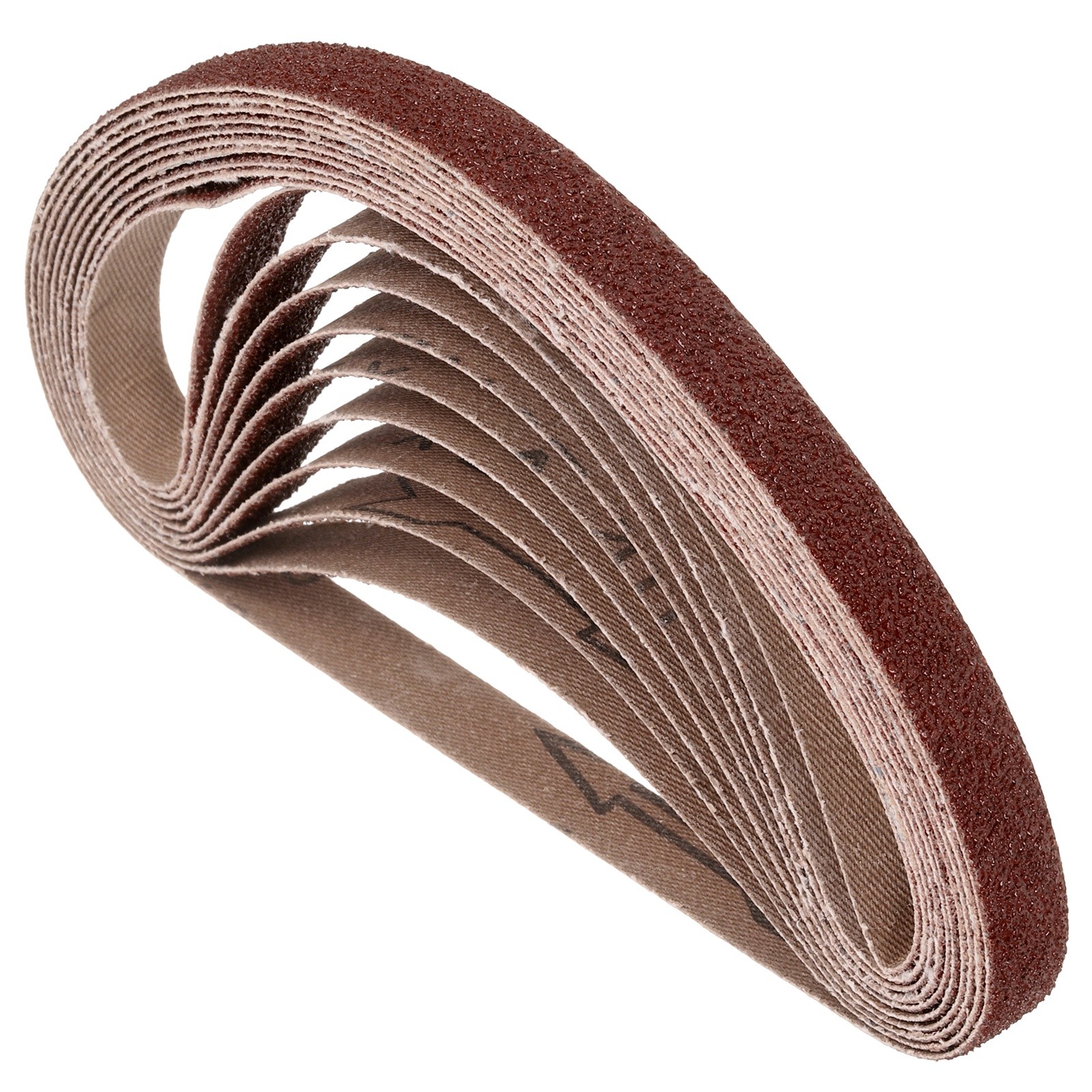 10 Pcs Sanding Belts 1/2 x 18 Inch 40 Grit Aluminum Oxide Abrasive Sandpaper