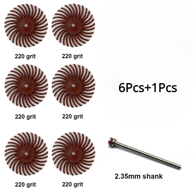 80-5000 Grit 25MM Radial Bristle Disc Abrasive Brush 2.35Mm Shank Polishing Whee