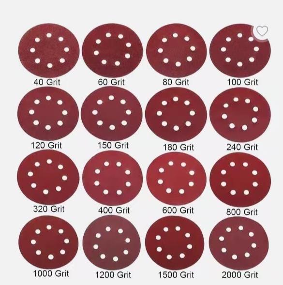 5 inch Sanding Discs 40-2000 Grit for Sander 8-Holes Hook Loop Sandpaper