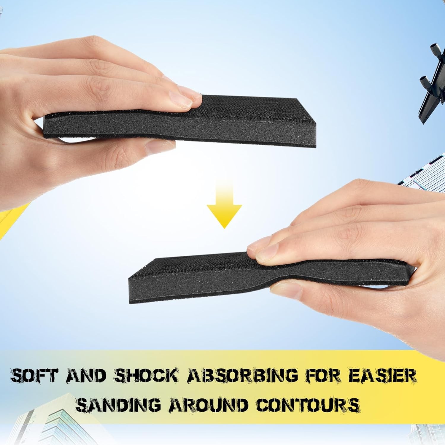 2 Pcs Soft Black Foam Sanding Pads Interface Sander Backing Pad Compatible with