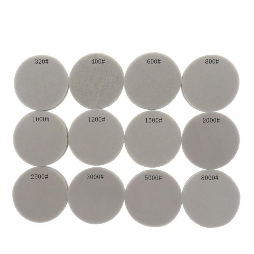 50mm/75mm Foam Sponge Sanding Disc Wet and Dry Sand Polishing Pad 320-8000 Grit