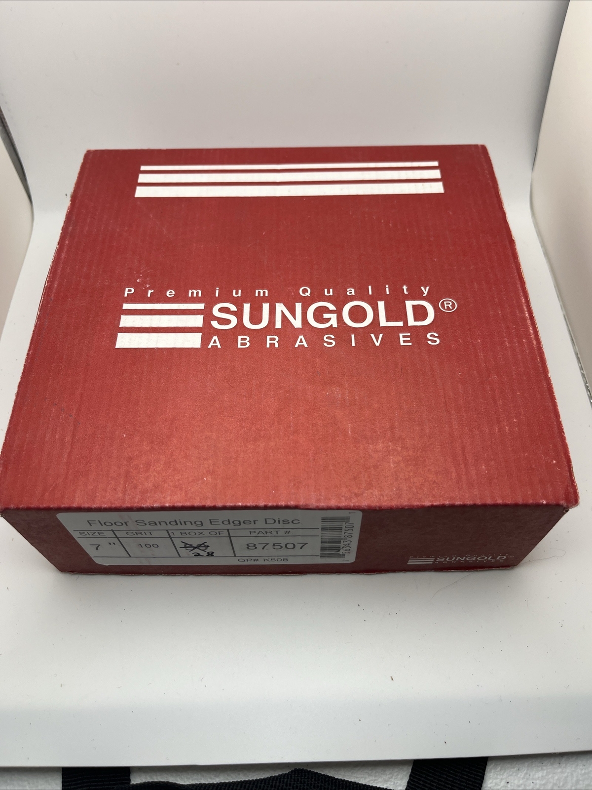 Sungold Abrasives 87507 7″-7/8″ hole Edger Sanding 28 Discs 100 grit Floor Edger