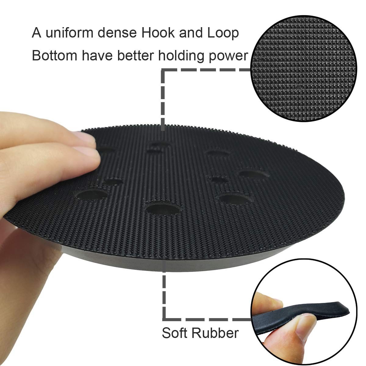 Standard 5″ Hook and Loop Replacement Sander Pad for Milwaukee 2648-20 & 2648-21