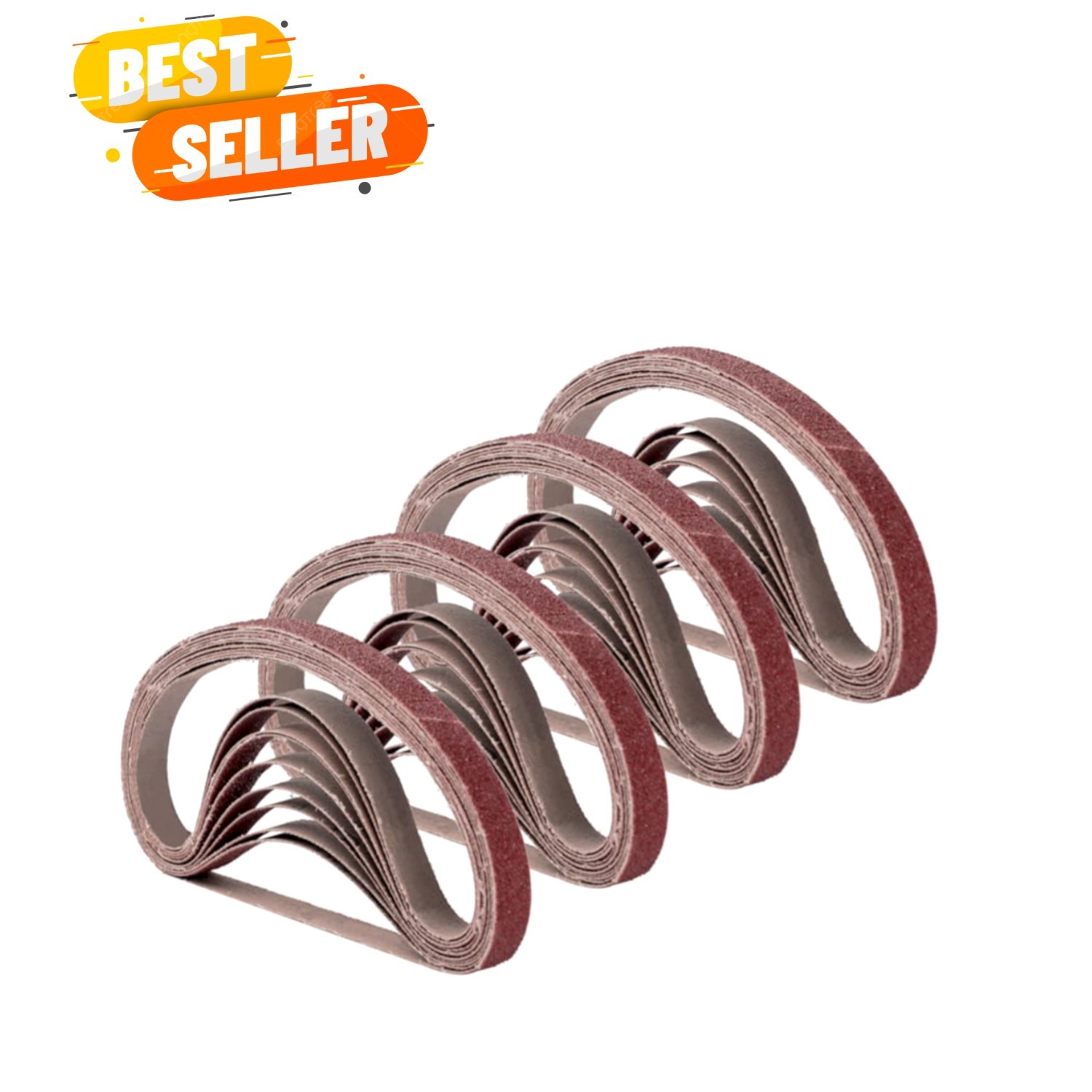 1/2 Inch x 18 Inch Sanding Belts, 4 Each of 60/80/120/180/240 Grits, Belt San…