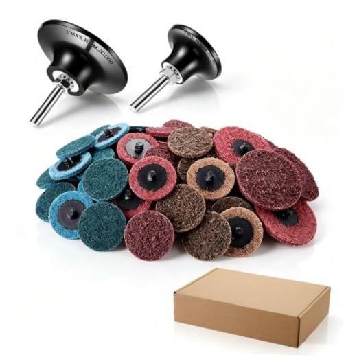 64PCS Sanding Discs Roll Lock Quick Change Discs, Drill & Die 2 Inch & 3 Inch