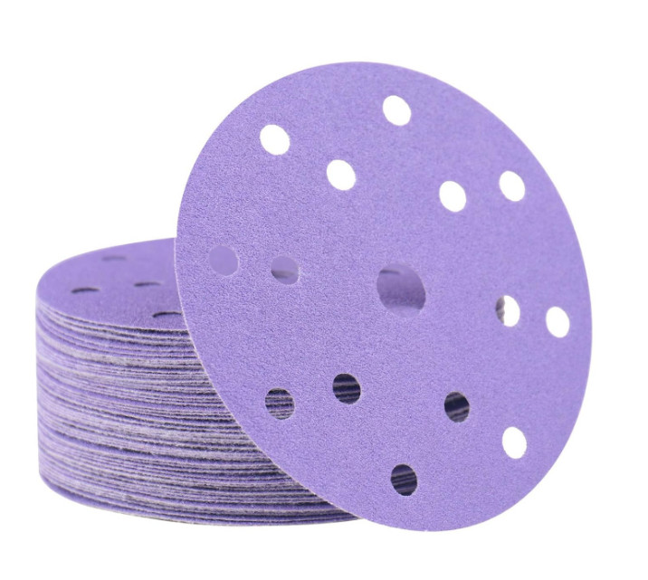 100PCS Premium Ceramic Hook & Loop Sanding Discs 6 Inch Sandpaper Grit 60- 800