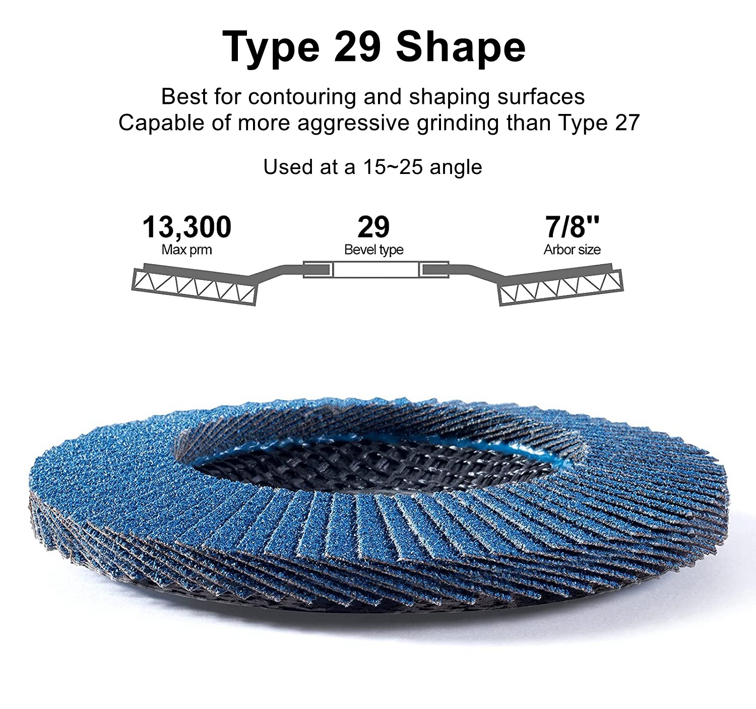 20PC 4.5″ 4-1/2×7/8″ Zirconia Flap Disc 40 60 80 120 Grit Sanding Grinder Wheels