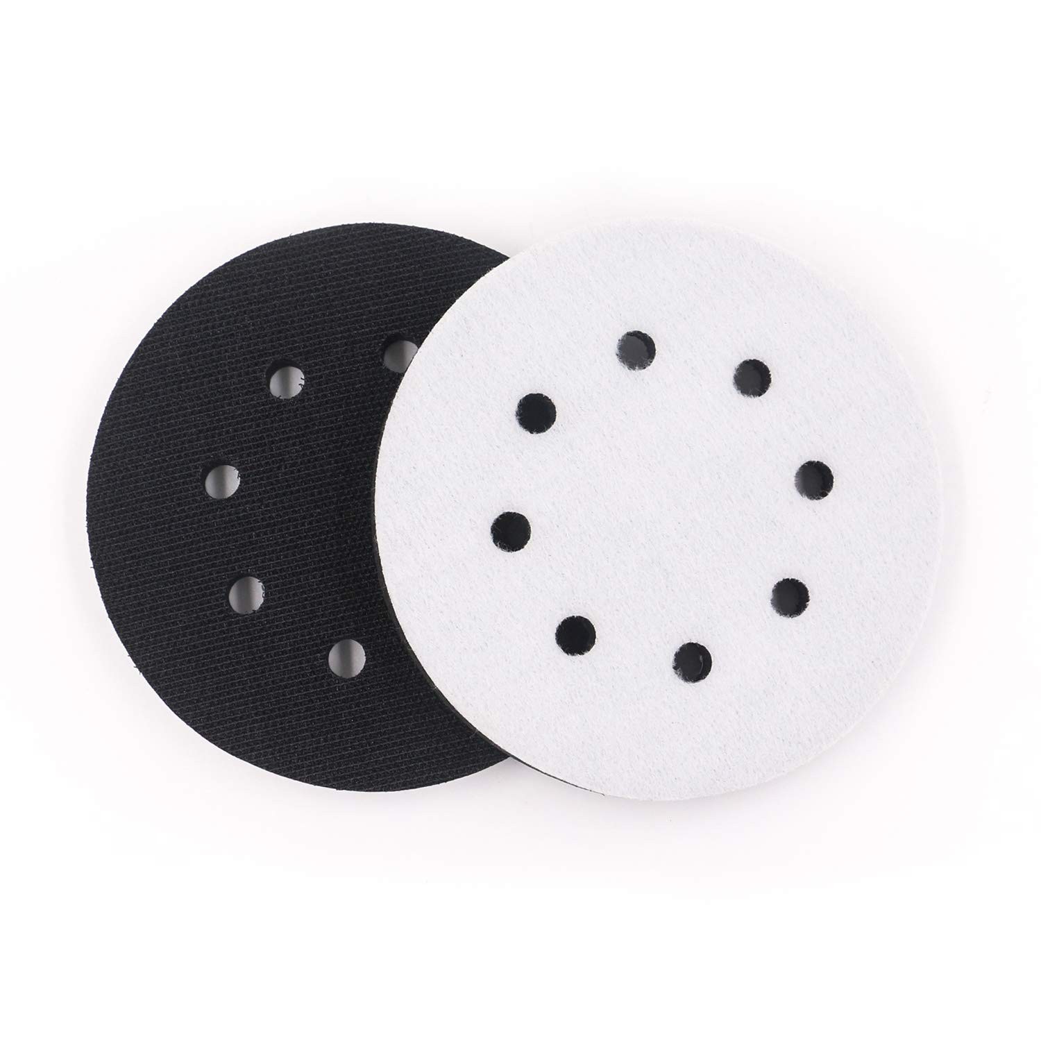 5 Pack 5 Inch 8 Holes Soft Density Interface Pads Hook and Loop 5″ Sponge Cushio