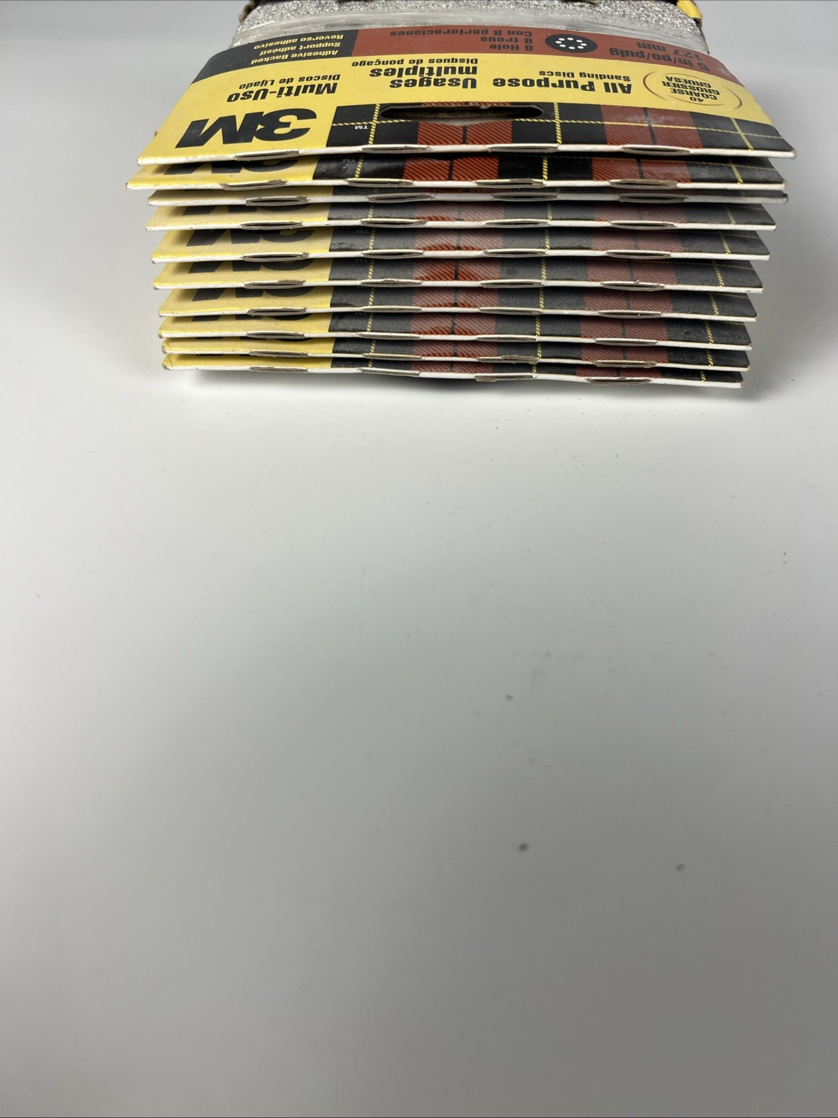 Lot of 10-3M 4-pack 5″ Center Mount Sanding Discs 40 Grit -40 Discs Total