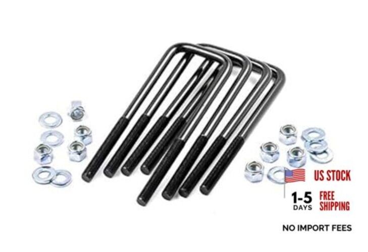 9/16″ Square Suspension U-Bolts | 9/16 x 3.25 x 8.5-7627,Black