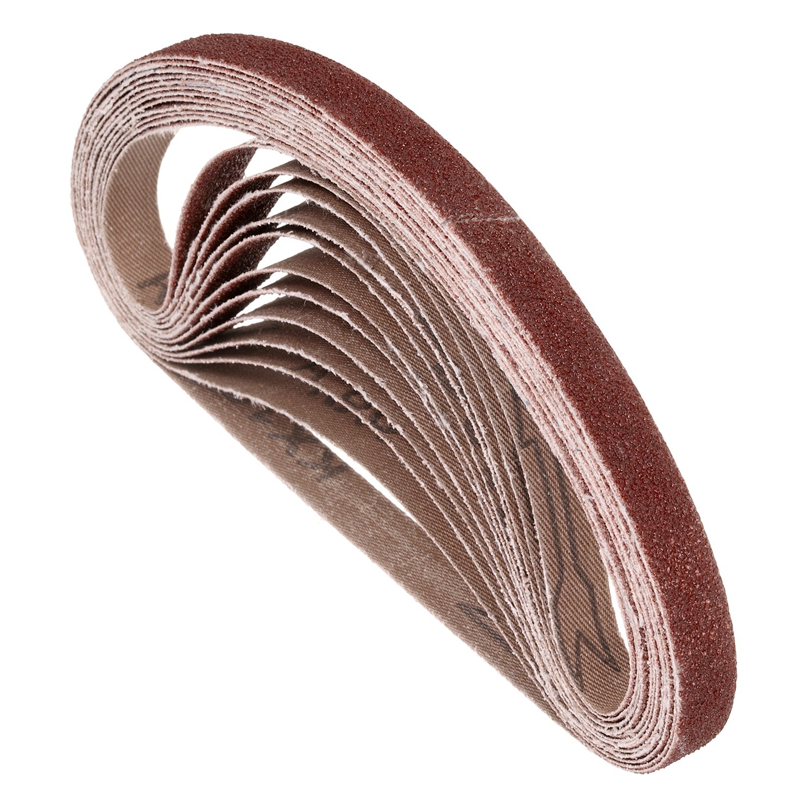 24 Pcs Sanding Belts 1/2 x 18 Inch 80 Grit Aluminum Oxide Abrasive Sandpaper