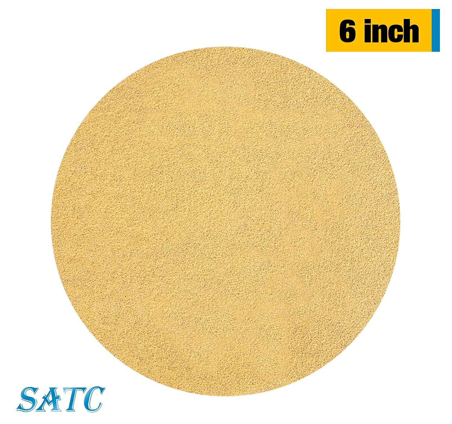 40 Grit 6 in PSA Sanding Disc Sticky Back Sandpaper 50 Pack Adhesive DA Sander