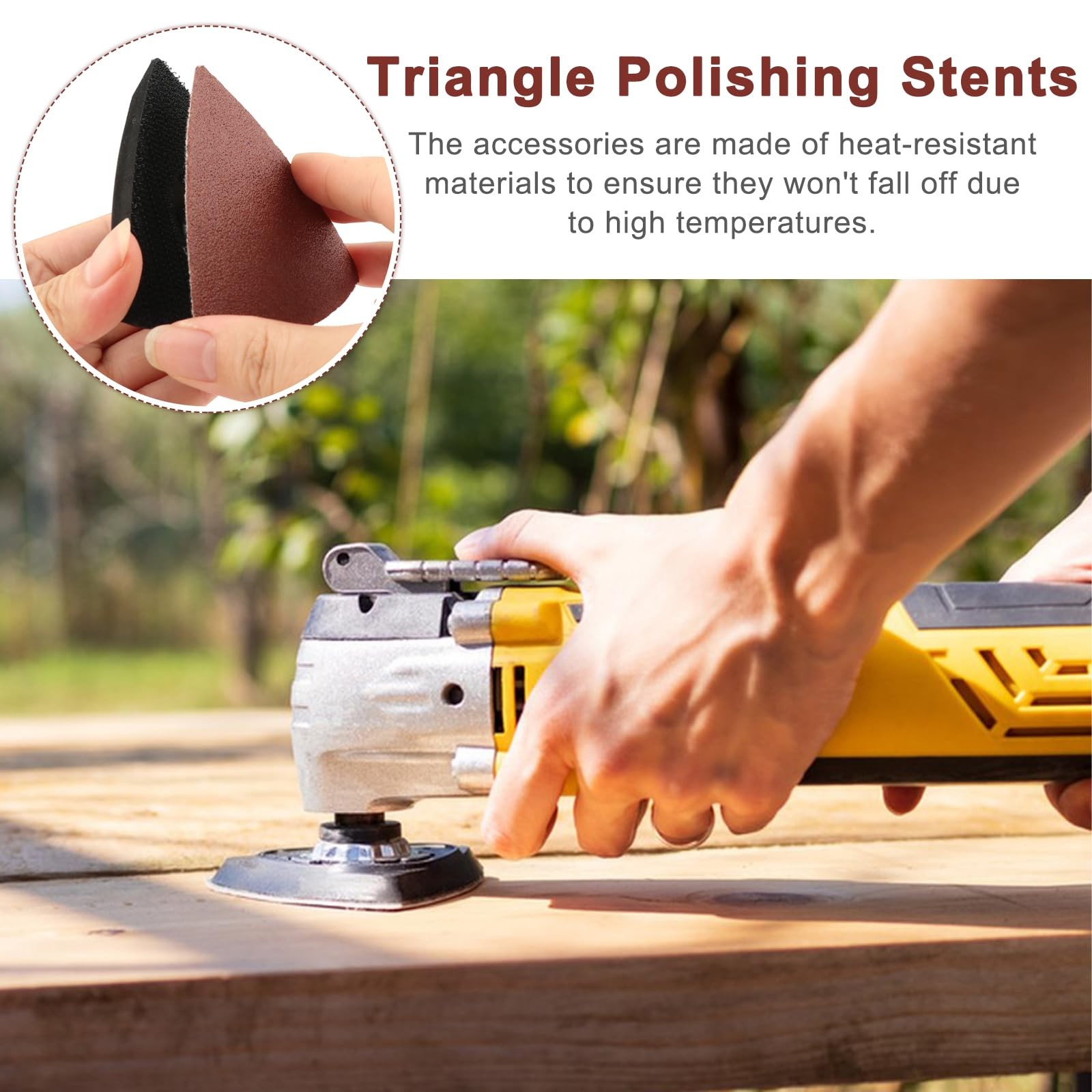 114Pcs Oscillating Tool Sanding Pad Kit, 2 Triangle Pads and 2…