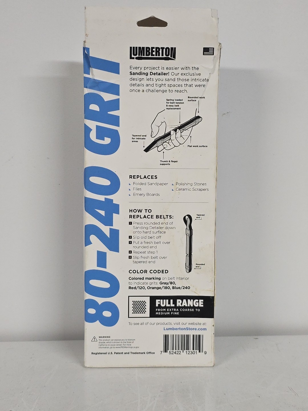 Lumberton 1/4″ Sanding Detailer Kit (Coarse Grit Kit) 4 Sanders With 20 Belts