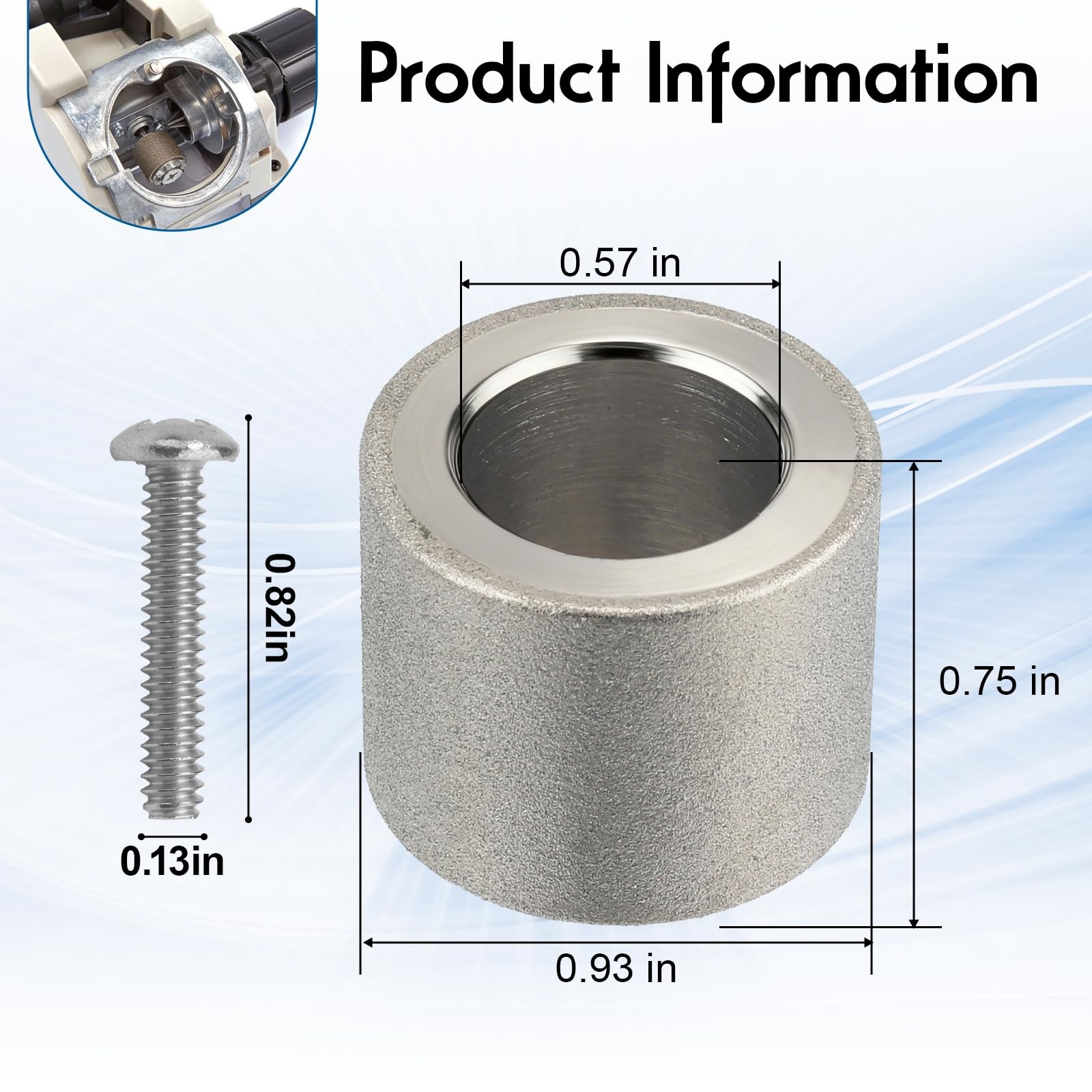 180 Grit Diamond Replacement Wheel for Drill Doctor 350X, 500X, 750X and XP