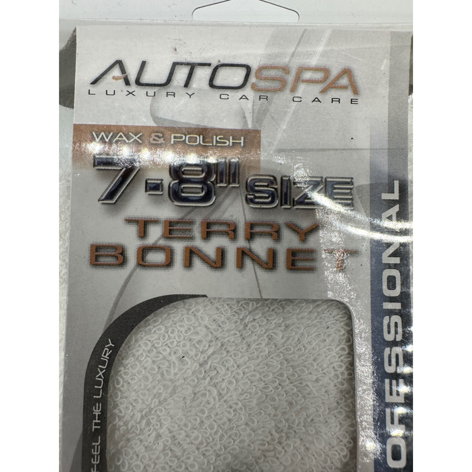AutoSpa Terry Bonnet 2 Pack 7-8″ White NEW Professional Wax Polish Car Care