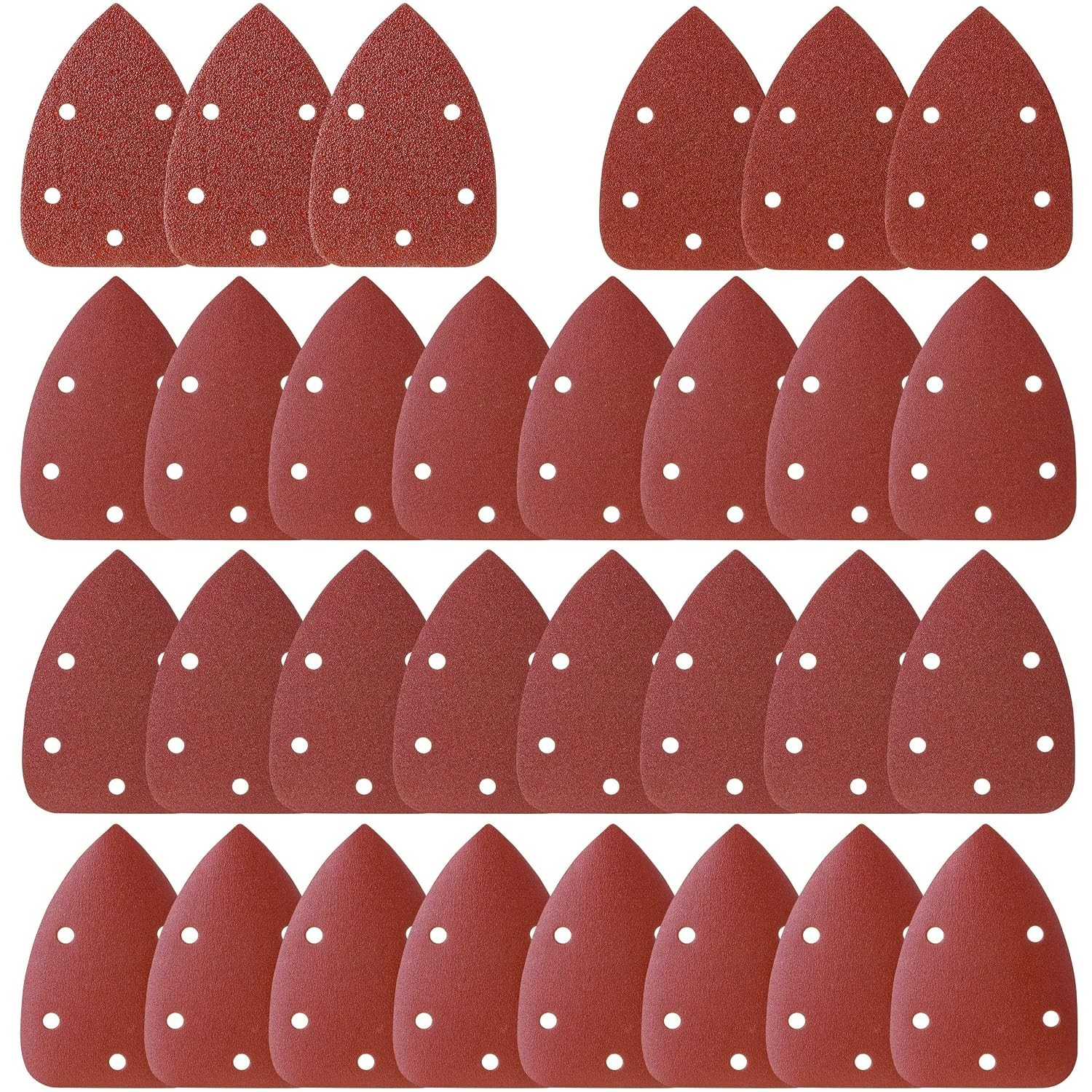 30 Pcs Mouse Sander Sandpaper Assortment – Aluminum Oxide, Perfect for Crafts