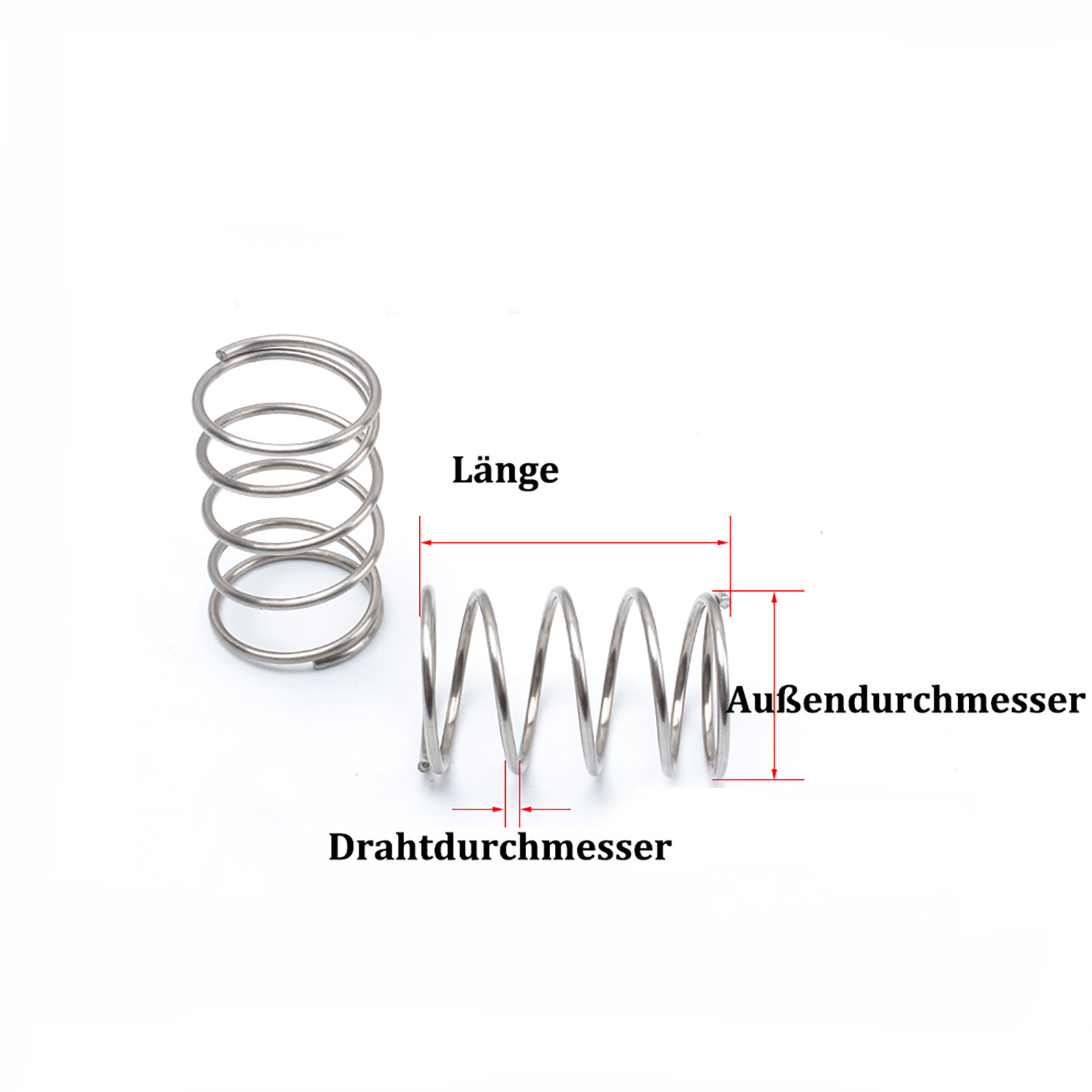 304 Stainles Steel Compression Pressed Springs ,0.6mm 0.7mm 0.8mm Wire Diameter